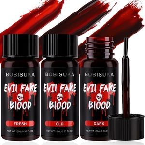 3PCS Halloween Fake Blood | Dark, Fresh, Old Blood each 0.53oz